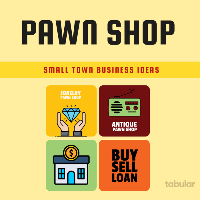 Small town business ideas: pawn shop.